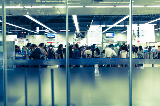 スワンナプーム国際空港のパスポートコントロール