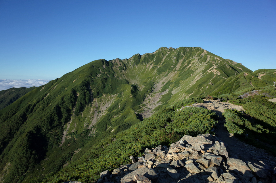 小仙丈ヶ岳からの仙丈ヶ岳