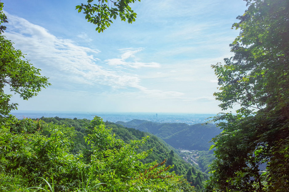 稲荷山コース展望台からの眺め