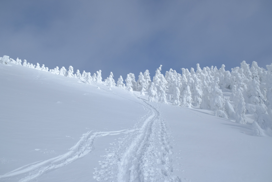 冬の西大巓登山